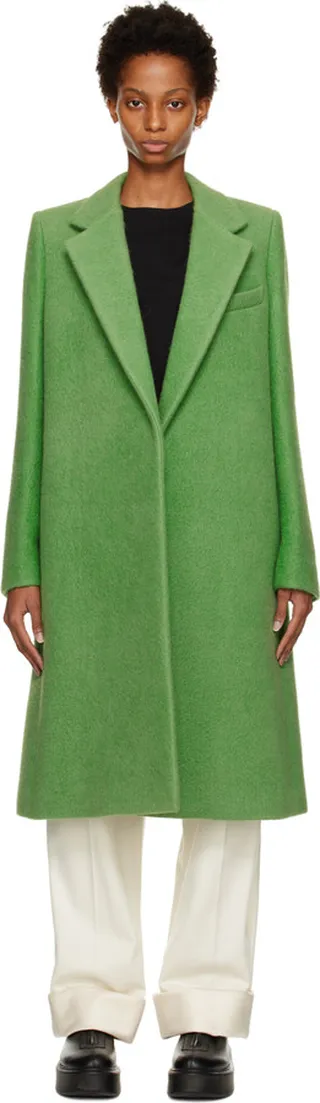 The Row Green Demi Coat