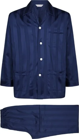 Derek Rose Lingfield Stripe Pyjama Set
