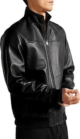 Ted Baker Leadon Leather Bomber Jacket