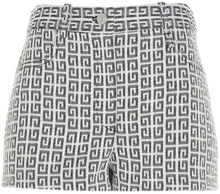 Givenchy 4G Jacquard Denim Shorts