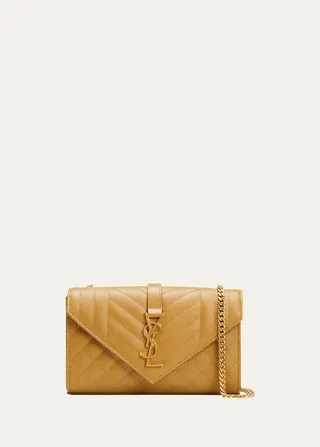 Small YSL Monogram Leather Satchel Bag