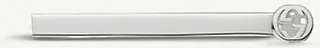 Mens Silver Interlocking G Sterling Silver tie bar