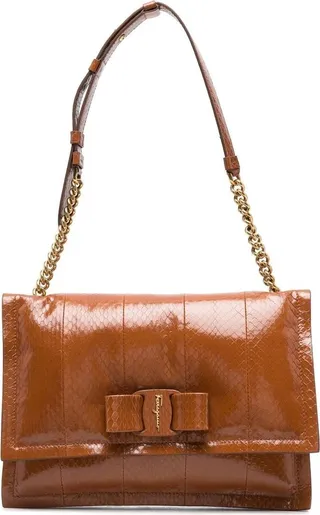 Viva lizard-effect shoulder bag