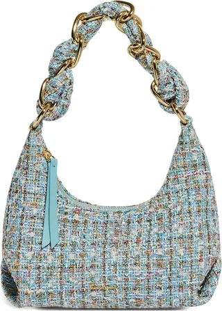 We Allure Vegan Leather & Wool Shoulder Bag