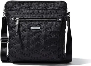 Baggallini Go Bagg with RFID Phone Wristlet (Black Quilt) Cross Body Handbags