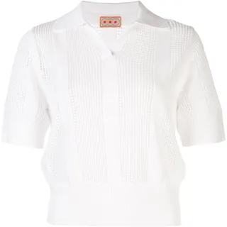 Open-Knit Polo Shirt
