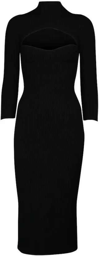 Mischa ribbed-knit midi dress