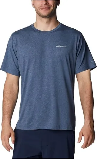 Columbia Tech Trail Crew Neck (Dark Mountain Heather) Men's Clothing