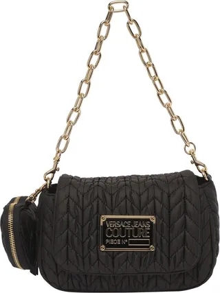 Versace Jeans Couture Matelassé Chain-Linked Shoulder Bag