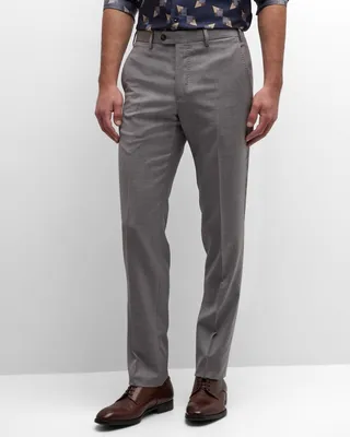 Men's Solid Wool Trousers