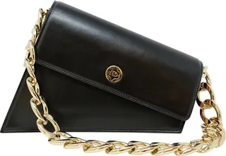 Sara Battaglia Black Leather Euphoria Handbag