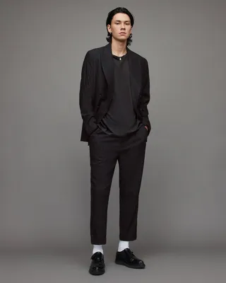 Blues Cropped Pinstriped Pants - Pinstripe Black Brown
