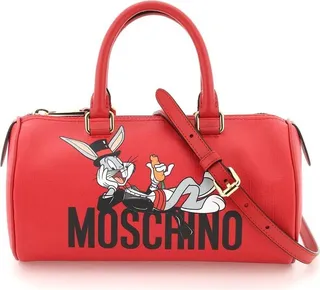 Moschino Bugs Bunny Printed Zipped Tote Bag