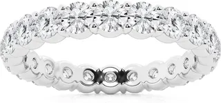 White Gold Lab Created Diamond Ring - 2.00 ctw