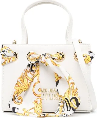 scarf-embellished Barocco tote bag