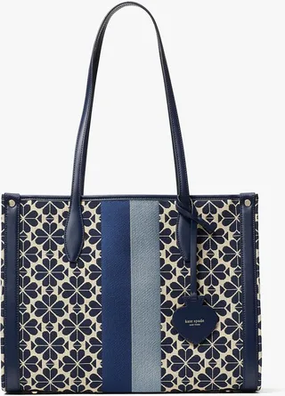 Kate Spade Spade Flower Jacquard Stripe Market Medium Tote