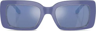 Logo-Plaque Rectangle-Frame Sunglasses