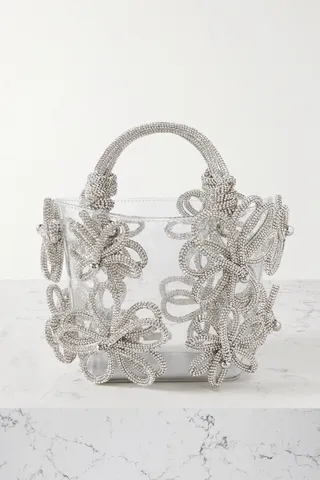 Cult Gaia - Bloom Mini Crystal-embellished Pvc Tote - Neutrals