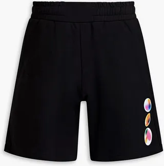 Printed French cotton-terry shorts