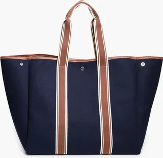 Navy Traversee L Flannel Cruise Tote