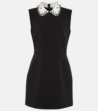Embellished cady minidress