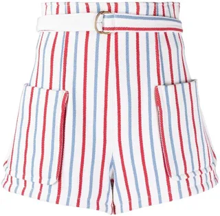 Striped High-Waisted Shorts