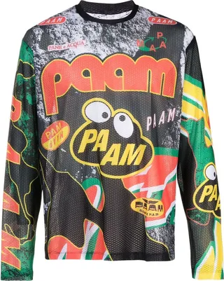 X P.A.M. Black Graphic Print Mountain Bike Top