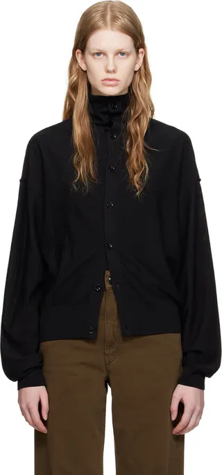 LEMAIRE Black Reversible Turtleneck