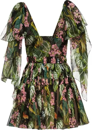 Floral-Print Minidress