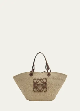 x Paula's Ibiza Anagram Basket Tote Bag