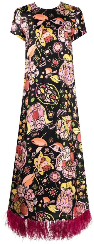 Swing floral-print maxi dress
