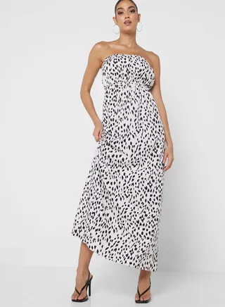 Printed Bandeau Dress
