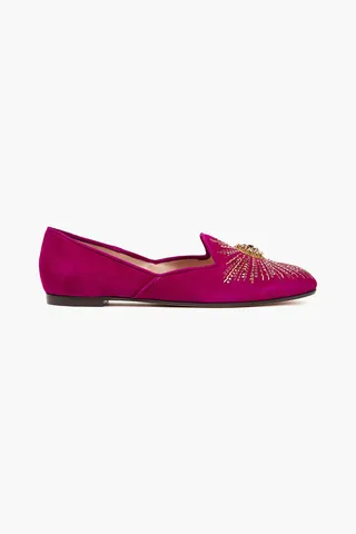 Sunlight embellished suede loafers