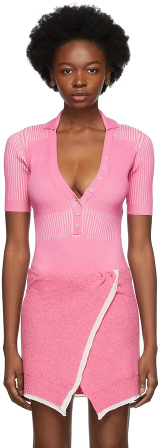 Jacquemus Pink 'Le Body Yauco' Bodysuit