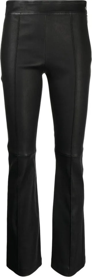 Flared Leather Trousers