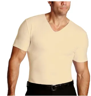 Men's Big & Tall Insta Slim Compression Short Sleeve V-Neck T-Shirt