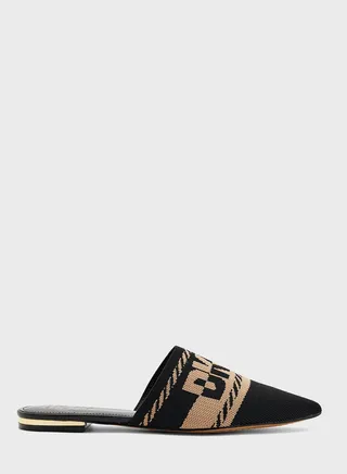 Monogram Detailed Mules