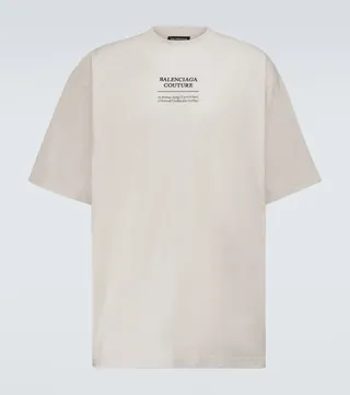 Couture cotton-blend T-shirt