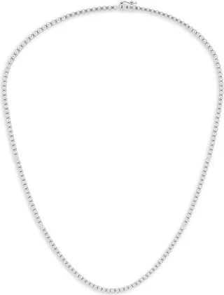14K White Gold & 3.0 TCW Diamond Tennis Necklace
