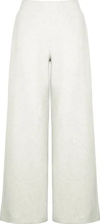 Vince White Wide-leg Cotton-blend Sweatpants