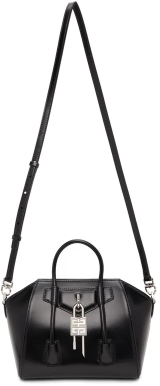 Givenchy Black Mini Antigona Lock Bag