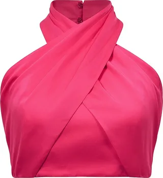 Lyra Satin Halter Crop Top