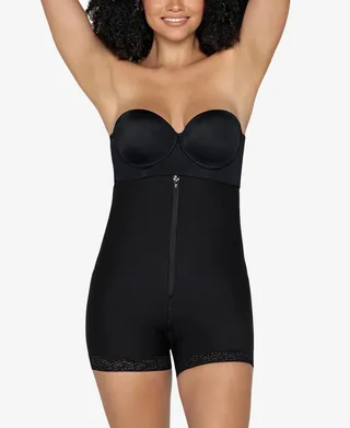 Leonisa Women's Firm Tummy Control Shaper Strapless Shorts with Butt Lifter