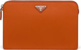 Saffiano leather pouch