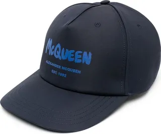 Graffiti-print baseball cap
