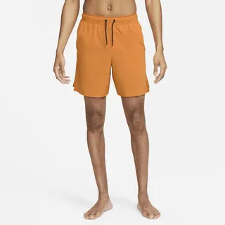 Nike Men's Dri-FIT Unlimited 7" Unlined Versatile Shorts in Orange