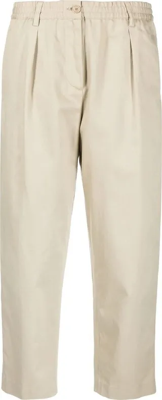 Cropped Regular Fit Trousers