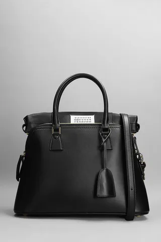 Hand Bag In Black Leather