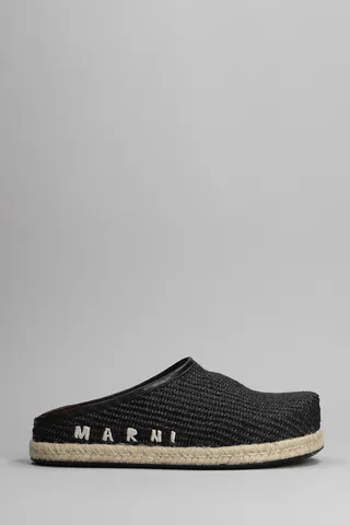 Slipper-mule In Black Silver