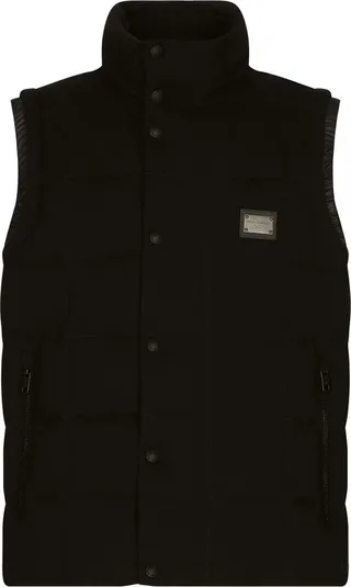 DG Essentials logo-plaque padded gilet